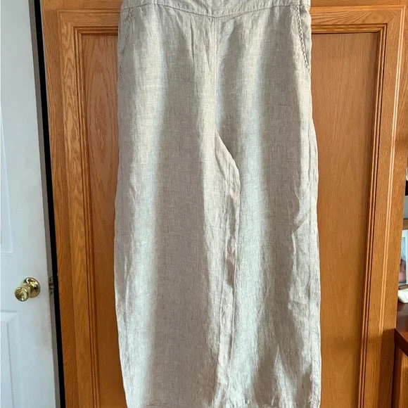 Cynthia Rowley Tan Linen Pants size XL - Picture 2 of 9